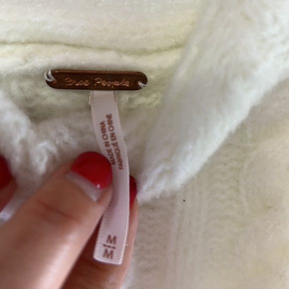 FREE PEOPLE Sunkeeper Cable Knit Cami Crop Top M - Picture 3 of 5